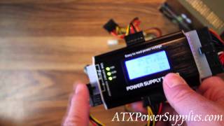 ATXPowerSupplies.com Reviews LCD Computer Power Supply Tester Demo