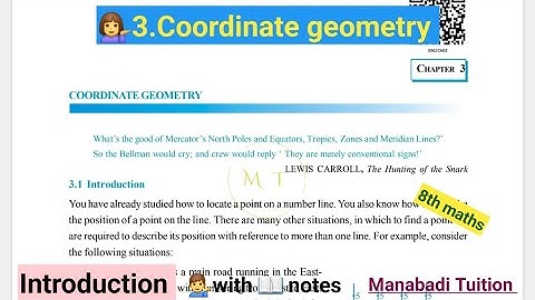 9th class math |Chapter 3|💁‍♂️Coordinate geometry💁‍♀️| Introduction| CBSE |NCERT|