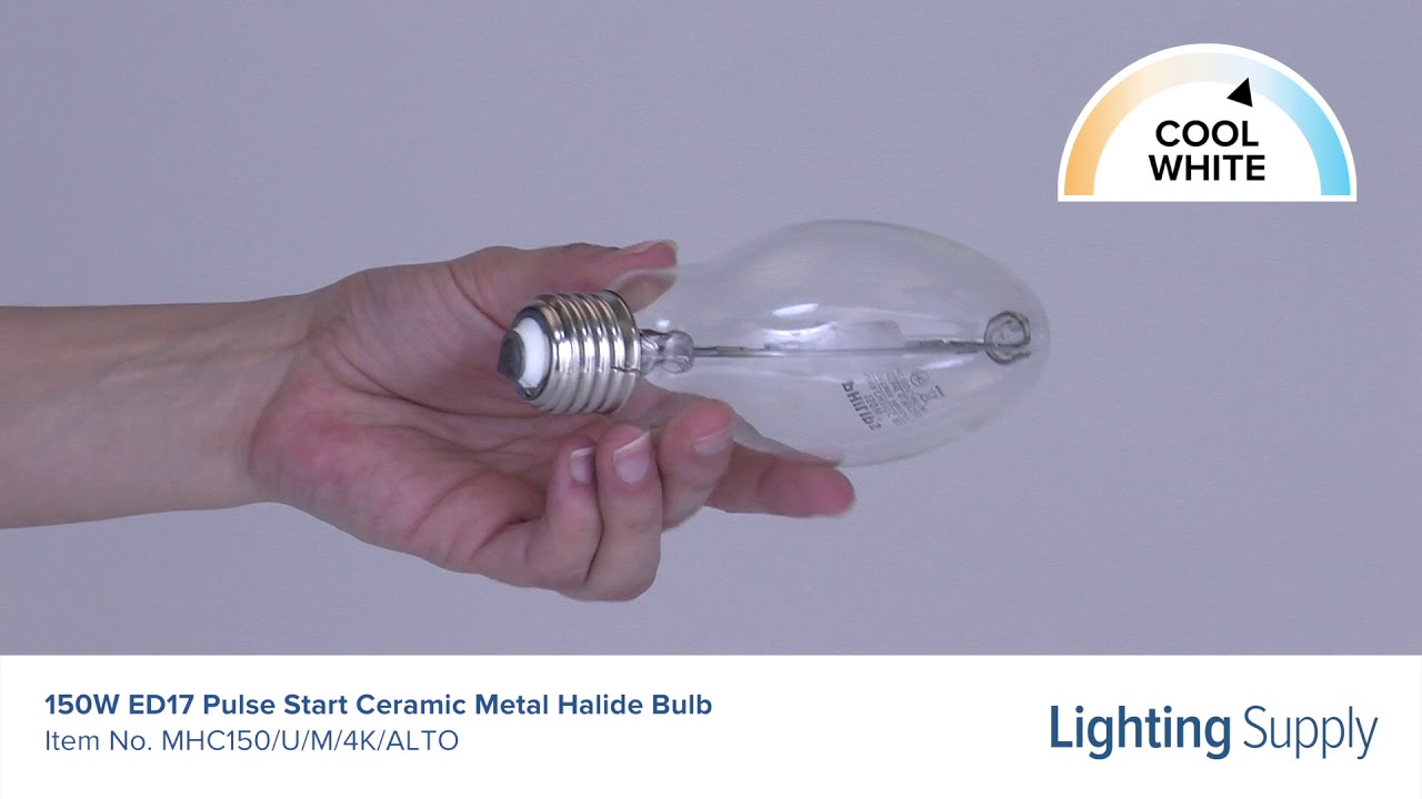 Philips 150W ED17 Pulse Start Ceramic Metal Halide Bulb (MHC150/U/M/4K