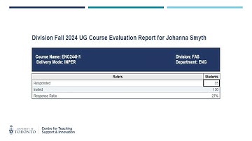Course Evaluation Summary Sheet: Step-by-step instructions