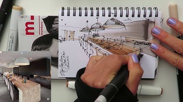 👩🏼‍🎨HOW TO DRAW WOOD IN INTERIOR: Marker technique