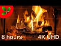 ✰ 8 HOURS ✰ Best Christmas Fireplace Music 4K ♫ ✰ NO ADS ✰ Christmas PIANO Music Instrumental ✰ Fire
