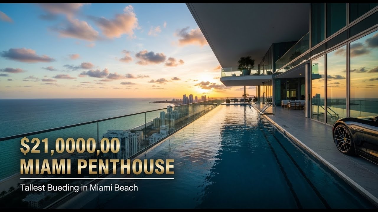 INSIDE a $21,000,000 Luxury PENTHOUSE in the Tallest Building in Miami Beach!