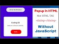HTML Popup | Popup in HTML | How to create simple popup in html without javascipt | coding Dj
