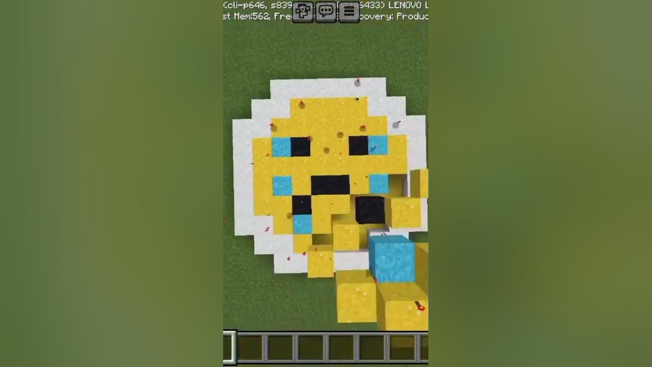 Мой 59 арт в Майнкрафт! Грустный смайлик ( 😢 #shorts #арт #minecraft ...