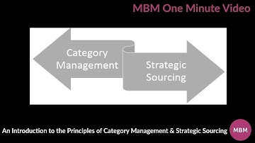 Category Management & Strategic Sourcing | Category Management Tips | MBM One Minute Video