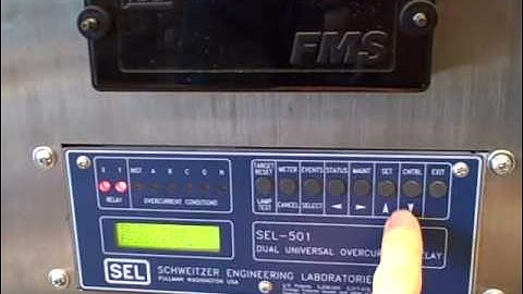 Protective relays -- demo unit (SEL-501 relay manual test)