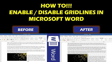 How to enable and disable grid lines in Microsoft Office Word