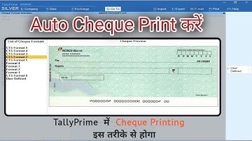 Cheque Printing Made Easy in TallyPrime | Hindi Tutorial | cheque printing in tally prime in hindi