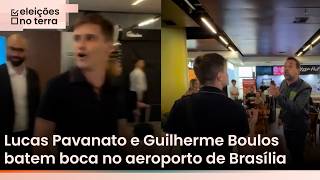 Lucas Pavanato and Guilherme Boulos get into an argument at Brasília airport