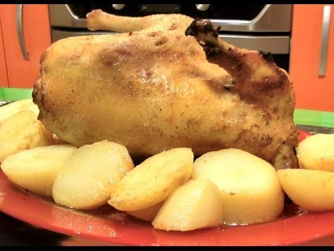Курица в рукаве с картошкой