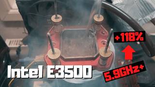 Double Your CPU Performance - Intel Celeron E3500 Overclocking RECORDS at 5.9GHz