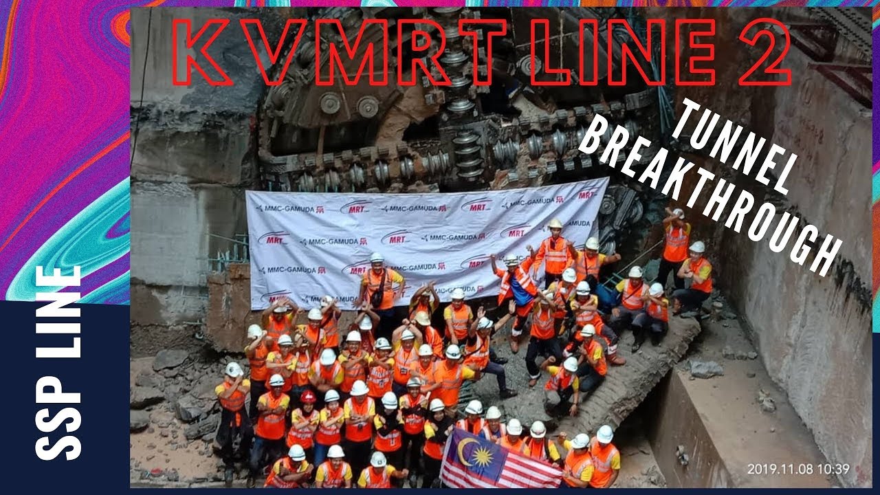 KVMRT LINE 2 SUNGAI BULOH-SERDANG-PUTRAJAYA: AMPANG PARK STATION TUNNEL BREAKTHROUGH