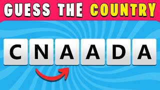 🚩🌎Guess The Country By Its Scrambled Name | 60 Levels | Country Quiz 2024