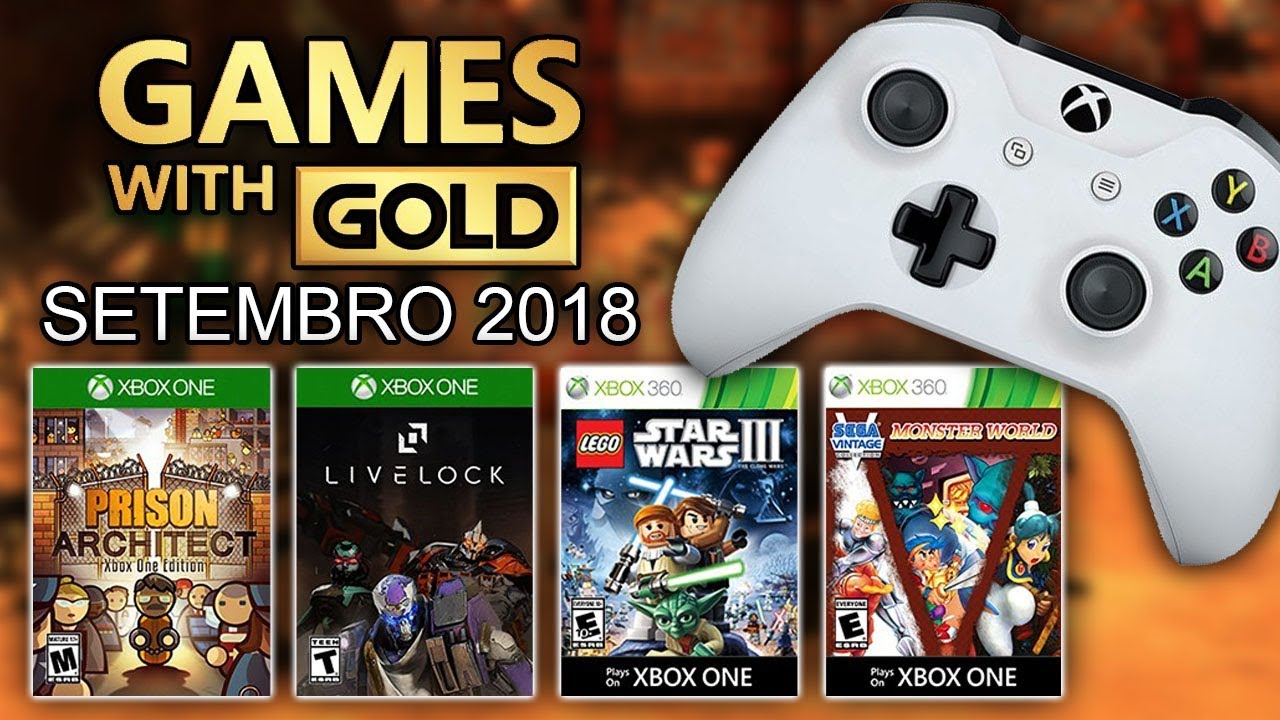 Jogos grátis do Xbox Games with Gold de setembro de 2018