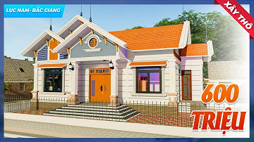 Mẫu Nhà Cấp 4 Mái Thái Tân Cổ Điển Đẹp Cuốn Hút Xây Thô 600 TRIỆU Tại Huyện Lục Nam Tỉnh Bắc Giang