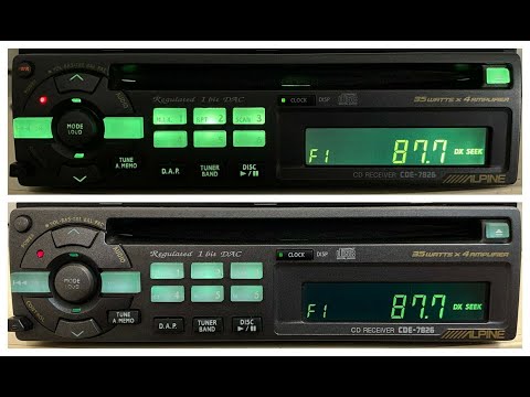 1990s Alpine CDE 7826 Regulated 1 Bit DAC Car CD Radio Player Testing For Sale