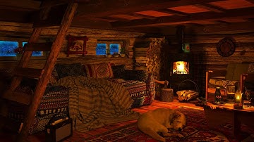 Thumbnail of Relaxing Blizzard with Fireplace Crackling / Deep Sleep, fall Asleep, from Insomnia, Sleep Better