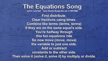 Multi-Step Equations Song