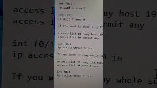 Access List Configure In Cisco Router