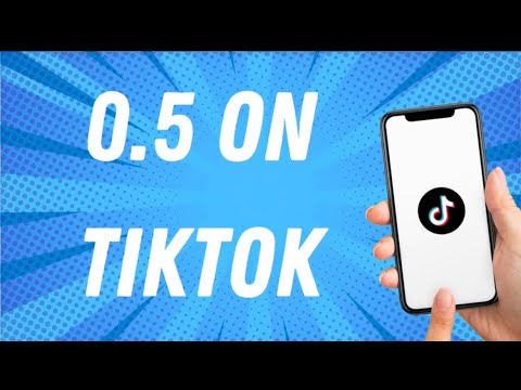 How To Create 0.5 On TikTok - YouTube