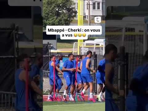 🫣🇫🇷😂 Mbappé et Cherki filoutent à l’entraînement… #fff #equipedefrance #mbappe