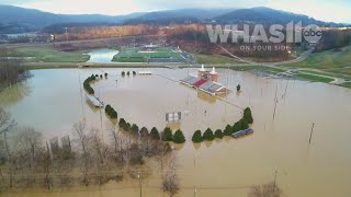 Drone video shows massive flooding in Eastern Kentucky
