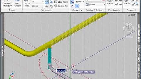 Routing Pipe with AutoCAD Plant 3D Part 2