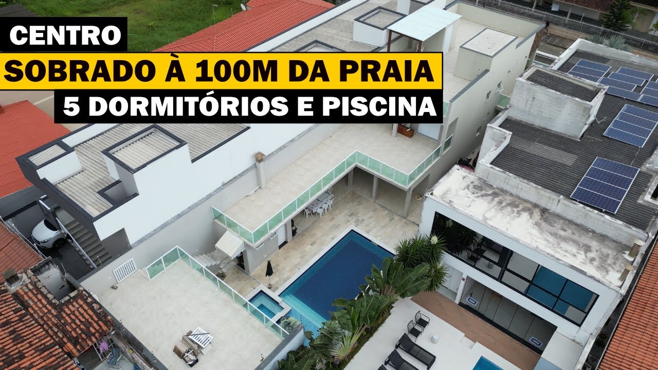 SOBRADO IMPECÁVEL! À 100M DO MAR NO CENTRO, COM 5 DORMITÓRIOS Peruíbe SP | Litoral Sul