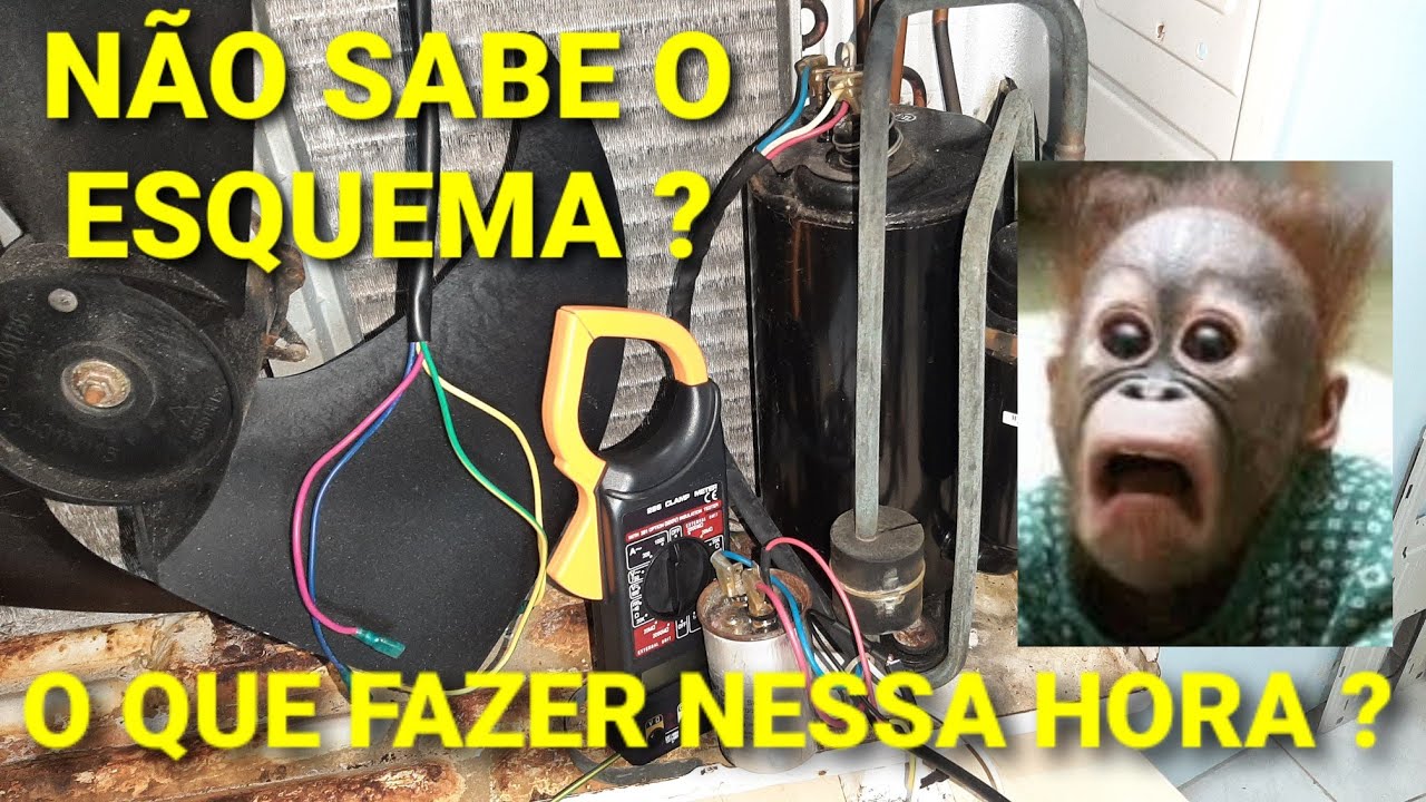 COMO LIGAR O CAPACITOR NO COMPRESSOR SEM ESQUEMA ELÉTRICO. YouTube