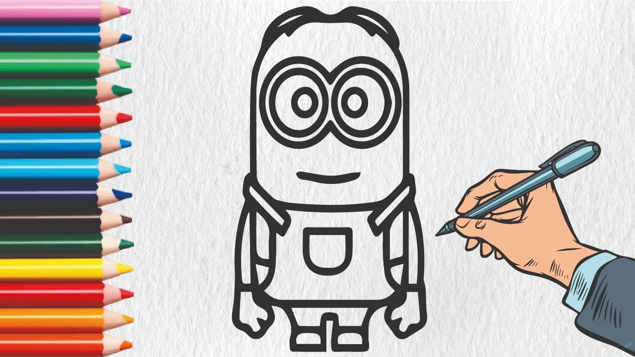 How to Draw a Minion Step by Step 🍌 Minyon Çizimi ve Boyama
