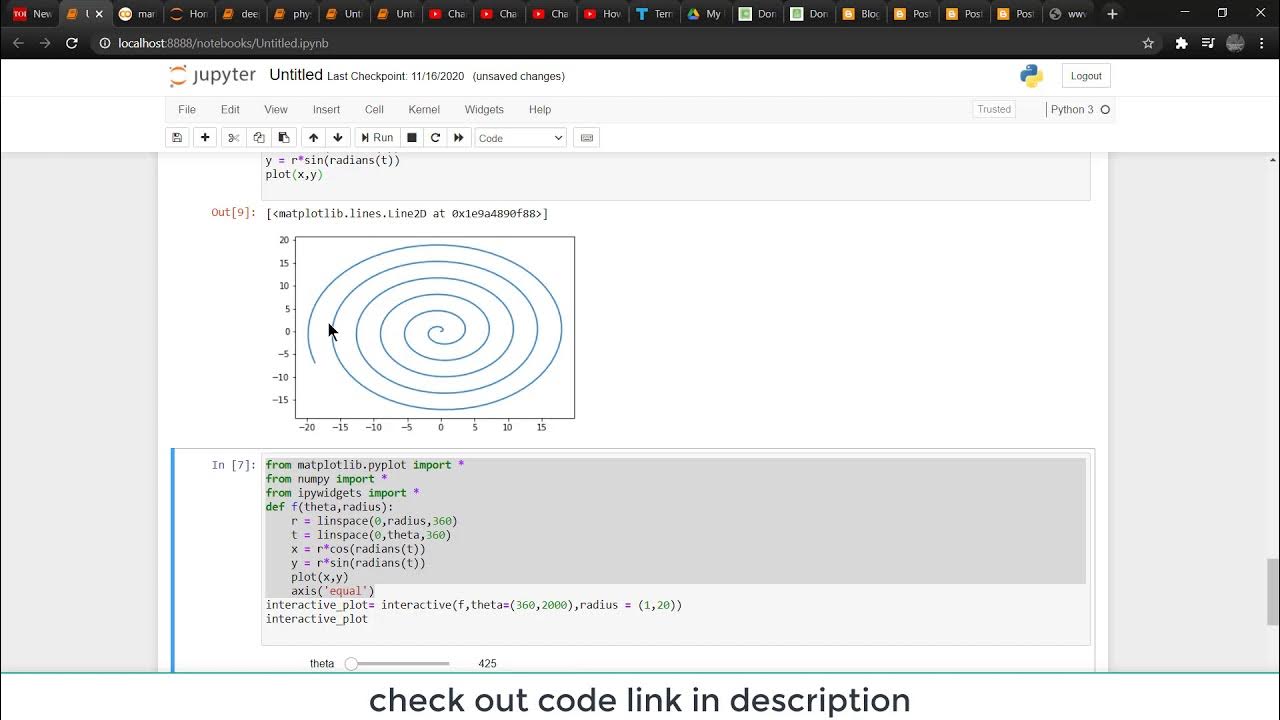 spiral graph ploting in python - YouTube
