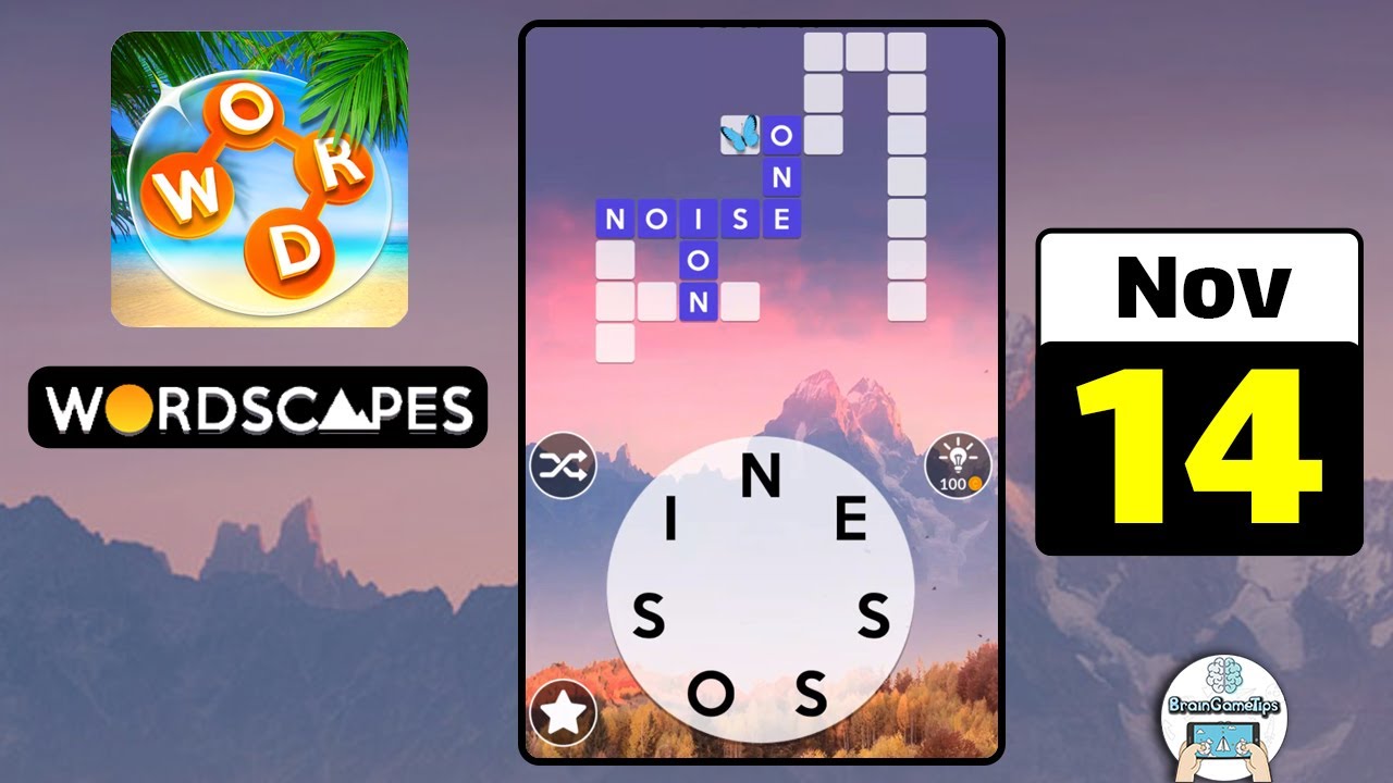 Wordscapes - Daily Puzzle November 14 2022 Answer