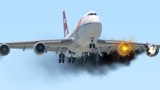 Worst Boeing 747 Emergency Landing With Fire Engine | Xplane 11