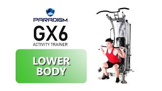 Paradigm GX6 Activity Trainer - Sample "Lower Body" Exercises