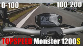Ducati Monster 1200S | TOPSPEED | 0-100 | 100-200