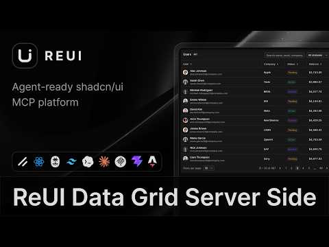 ReUI Data Grid: Server-Side Pagination, Sorting and Search