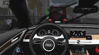 City Car Driving - Audi S8 Plus D4 | Rain Driving screenshot 2