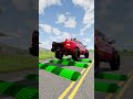 cars and pickup trucks vs Speed Bumps #short #beamng #beamngdrive #trucksvs