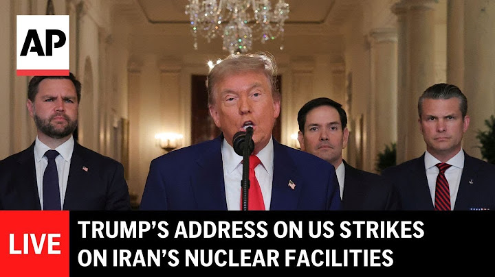 LIVE: Trump addresses nation after US strikes on Iran nuclear facilities