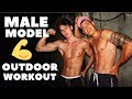 Male Model Outdoor Workout- Train with your Bodyweight