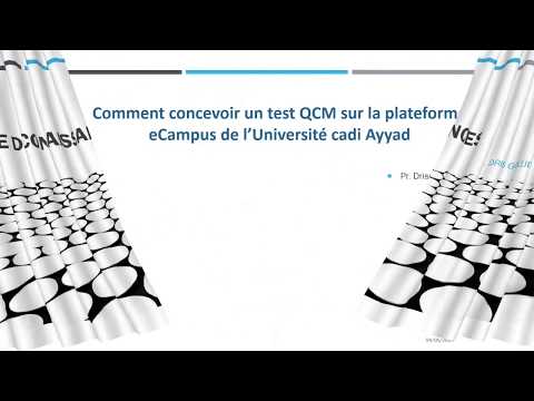 Concevoir un test type QCM sur ecampus