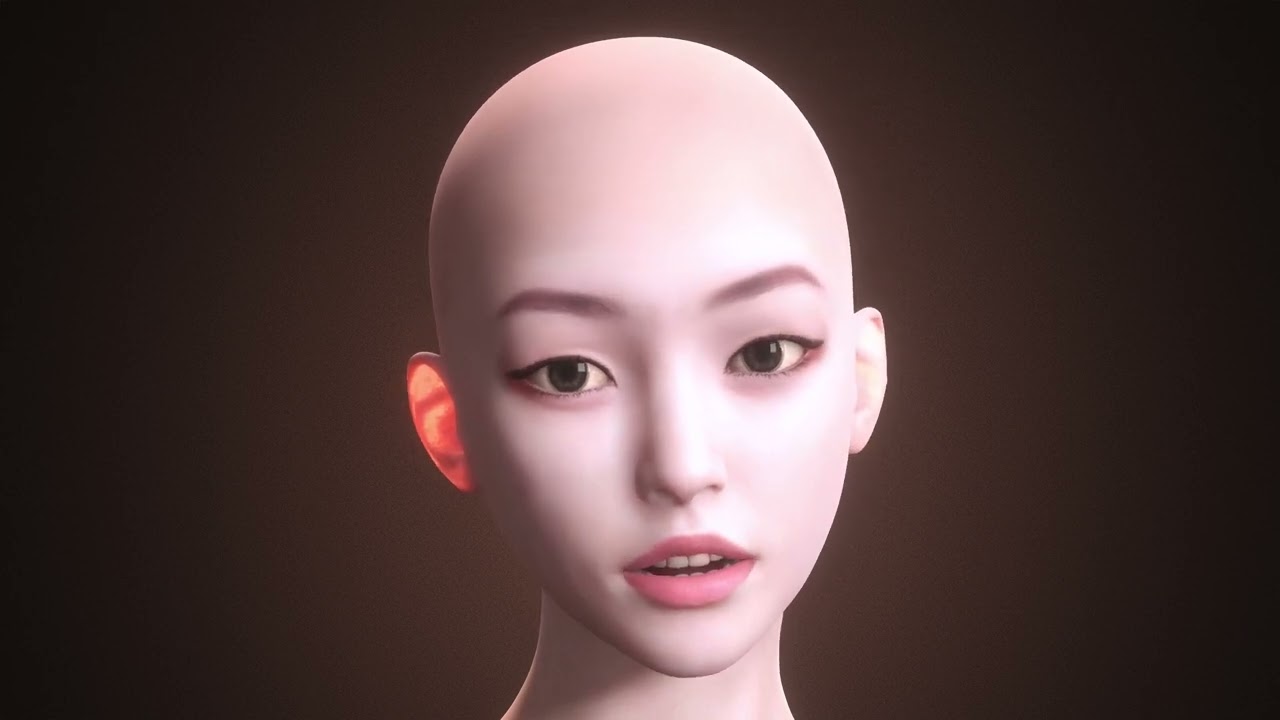 Realistic 3d model Yeon-hee face expression
