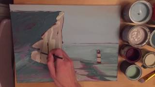 FREE ART Lesson No 14 Seascape with lighthouse Oli Painting. Online art course FREE ART Lesson No 14 Seascape with lighthouse Oli Painting. Online art course