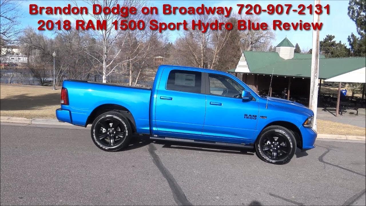 2018 RAM 1500 Sport Hydro Blue Review Denver Littleton - YouTube