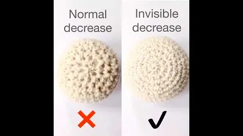 Learn the invisible decrease in amigurumi!