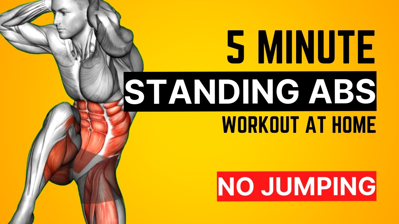 5 Minute Standing ABS Workout No Jumping YouTube