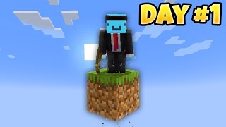 I Survived 100 Days on ONE BLOCK in Minecraft Hardcore...