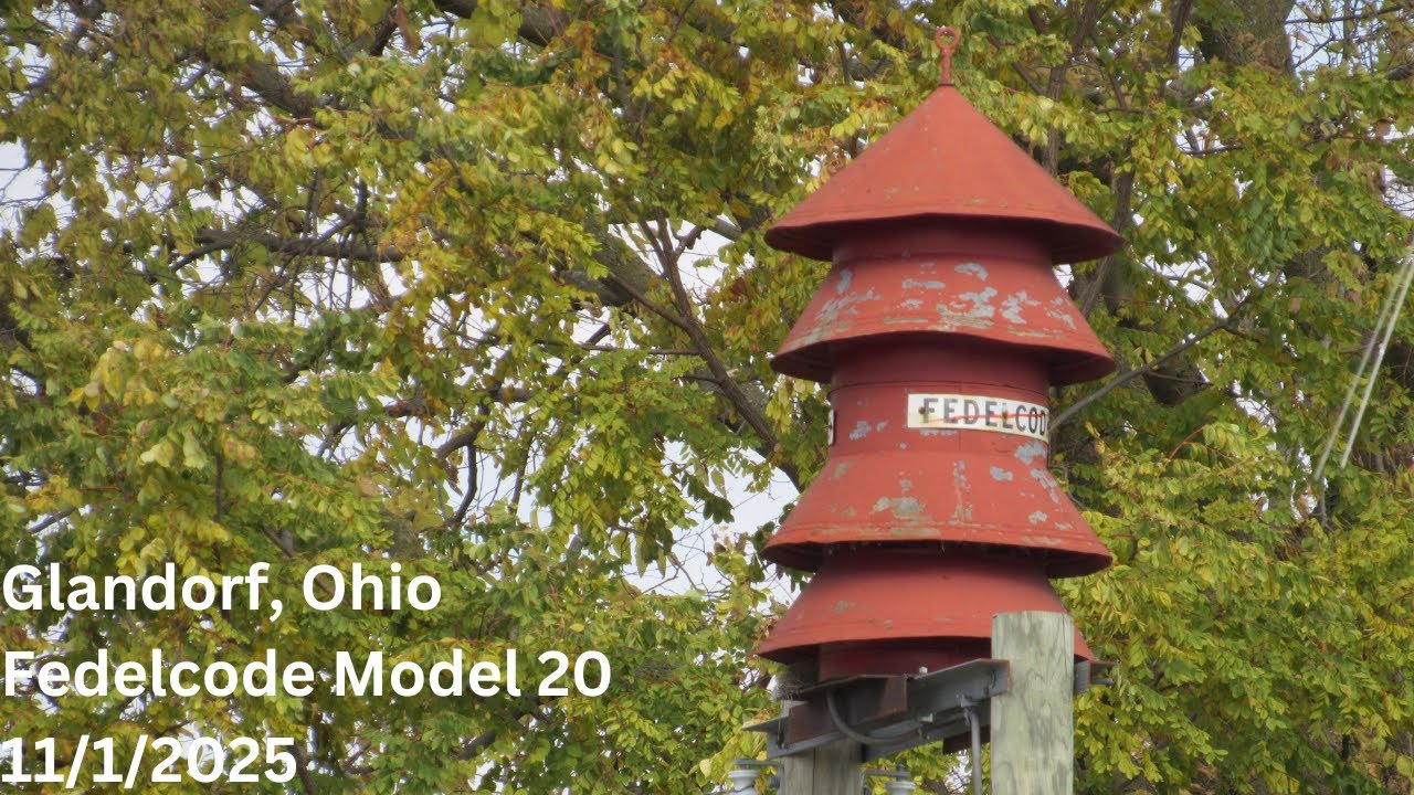 Glandorf, Ohio - Fedelcode Model 20 Siren Test - 90 Second Attack - 11/1/2025