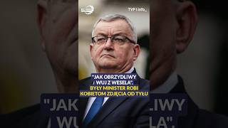 Były minister fotografuje kobiety od tyłu. "Jak wuj z wesela" #polityka #polska #shorts